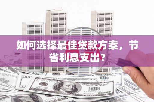 塔河如何选择最佳贷款方案，节省利息支出？