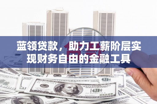 塔河蓝领贷款，助力工薪阶层实现财务自由的金融工具
