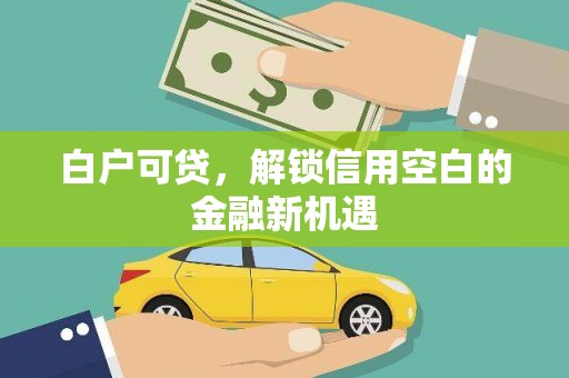 塔河白户可贷，解锁信用空白的金融新机遇