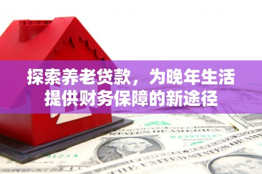 塔河探索养老贷款，为晚年生活提供财务保障的新途径
